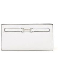 Michael Kors - Accessoires ,Wit ,Leer Carson Large Snap Wallet - Lyst
