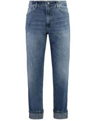 Dondup - Slim fit jeans mit distressed-details und umschlagbund - Lyst