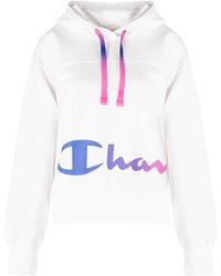 Champion - Hoodies & Sweatvesten ,Wit ,Klassieke Hoodie - Lyst