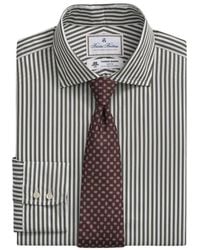 Brooks Brothers - Striped Regular Fit Thomas Mason Dress Shirt With English Spread Collar - Lyst