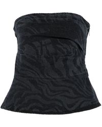 ROTATE BIRGER CHRISTENSEN - Off-The-Shoulder Denim Top - Lyst