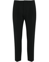 Dondup - Broeken ,Zwart ,Wol Zwarte Wollen Broek - Lyst