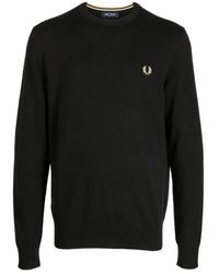 Fred Perry - Klassieke Crew Neck Jumper - Lyst