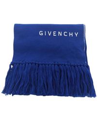 Givenchy - Accessoires ,Blauw ,Wol Modieuze Sjaal Voor Alle Gelegenheden - Lyst