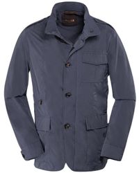 Moorer - Iridescent field jacket mit versteckter kapuze,leichte jacke,sahara-jacke mit aufgesetzten taschen - Lyst