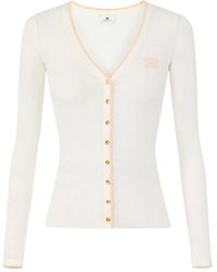 Elisabetta Franchi - Rib Gebreide Cardigan - Lyst