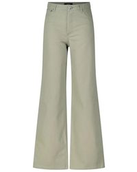 A.P.C. - Broeken ,Groen ,Katoen Wijd Uitlopende Jeans - Lyst