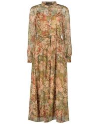 Luisa Cerano Vintage Floral Dress - Bruin