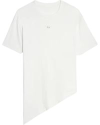 Zadig & Voltaire - Asymmetrisches T-Shirt Mit Kurzen Ärmeln Und Strass - Lyst