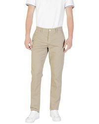 Replay - Bicolor Cotton Casual Pants - Lyst
