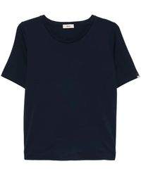 Herno - Tops ,Blauw ,Katoen Superfine Katoen Stretch T-Shirt - Lyst