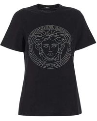 Versace - Kurzarm baumwoll t-shirt - Lyst