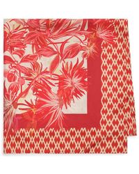 Maliparmi - Accessoires ,Rood ,Collection Print Sjaal 90X 90 - Lyst