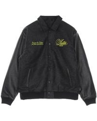 Iuter - Zwarte Varsity Jack Leren Mouwen - Lyst