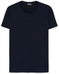 Dondup - Tops ,Blauw ,Katoen T-Shirt Met Ronde Hals En Regular Fit - Lyst