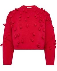 JW Anderson - Rode Zijde & Nylon Trui - Lyst