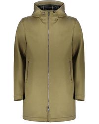 Herno - Jassen ,Groen ,Wol Wol Kasjmier Hoodie Jas - Lyst