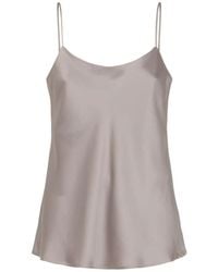 Herno - Satin spaghetti strap top - Lyst