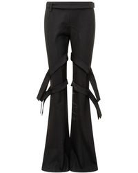 Ambush - Broeken ,Zwart ,Dubbele Taille Broek - Lyst