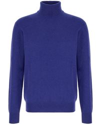 Saint Laurent - Truien & Vesten ,Blauw ,Stijlvolle Gebreide Collectie - Lyst