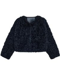 Stand Studio - Wendbare graue kurzjacke - Lyst