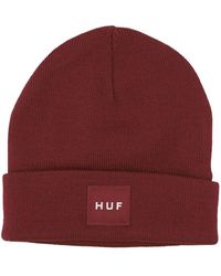 Huf - Gerippte Beanie Set Box Beere - Lyst