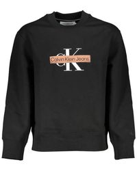 Calvin Klein - Felpa in pile elegante con scollo rotondo - Lyst