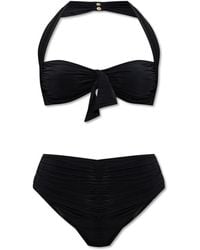 Balmain - Badmode ,Zwart ,Tweed Tweedelig Badpak - Lyst