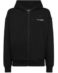Philipp Plein - Fitness ,Zwart ,Katoen Hooded Sweatjacket Scratch - Lyst