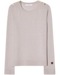 BUSNEL - Truien & Vesten ,Roze ,Wol Annika Top - Lyst