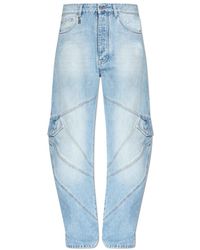 Amiri - Jeans ,Blauw ,Katoen Paneled Jean - Lyst