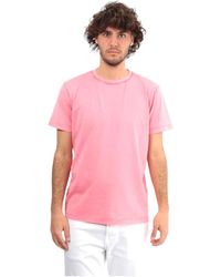 Roberto Collina - Rosa rundhals t-shirt - Lyst
