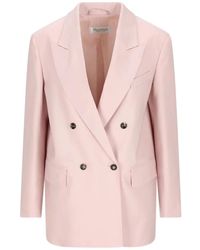 Max Mara - Jassen ,Roze ,Wol Ombrosa Blazer - Lyst