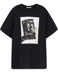 Givenchy - Tops ,Zwart ,Katoen T-Shirt Met Clapperboard-Print - Lyst