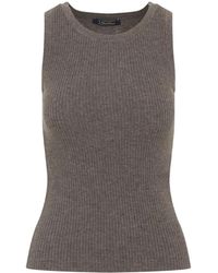 Max Mara - Bruine Wol Kasjmier Tanktop - Lyst