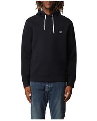 Emporio Armani - Hoodies & Sweatvesten ,Blauw ,Katoen Casual Sportieve Hoodie Blauw - Lyst