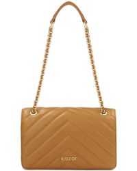 Kazar - Hellbraune Handtasche Mit Kreuzstich - Lyst