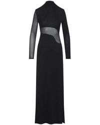 Alaïa - Vestido ajustado largo con aberturas - Lyst