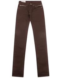 Dondup - Bruine Denim Broek Gemaakt - Lyst