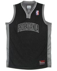 Propaganda - Schwarzes Mesh Basketball Tank Top - Lyst