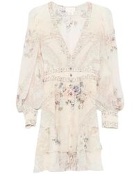 CAMILLA - Kleedjes ,Jurk Met Knoopsluiting En Ruches - Lyst