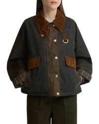 Barbour - Jassen ,Bruin ,Irene Wax Jacket Lwx 1557Ol 71 - Lyst