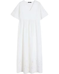 Weekend by Maxmara - Tartufo Scalloped Eyelet Katoen Poplin Jurk - Lyst