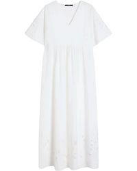 Weekend by Maxmara - Tartufo Scalloped Eyelet Katoen Poplin Jurk - Lyst
