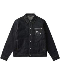 Evisu - Jassen ,Blauw ,Denim Whale Emb Denim Jacket - Lyst
