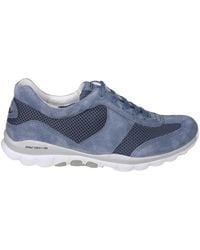 Gabor - Schoenen ,Blauw ,Suède Rollingsoft Sneakers - Lyst