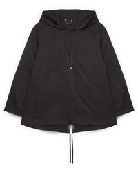 FIORELLA RUBINO - Jassen ,Zwart ,Polyester Parka Met Capuchon En Applicaties - Lyst