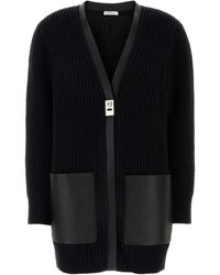 Ferragamo - Zwarte Wollen Vest Breigoed - Lyst