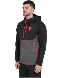PUMA - Zwarte Zip Sweater Milan Tech - Lyst