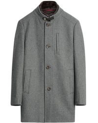 Cinque - Cappotto uomo grigio chiaro in misto lana - Lyst